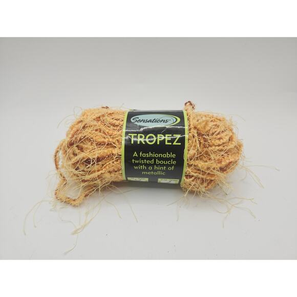 Sensations Tropez Yarn Peach Tropez Novelty Metallic Textured 50g 38 yds Skein - Picture 1 of 8